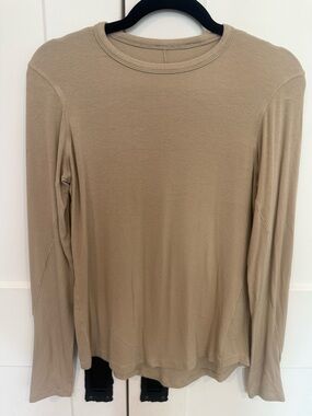 Lululemon Long Sleeve Crewneck Top - Taupe-6